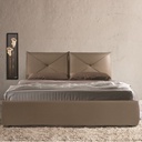 Letto matrimoniale con contenitore ARMONIA Tortora 188x223x h109 cm