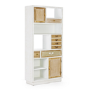 Libreria con 3 ante e 3 cassetti in legno, 180h cm