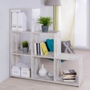 Libreria a scala Bianco Consumato BERGAMO1 116x33x h118 cm