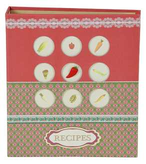 Libro Ricettario Decorativo per Ortaggi - 17,5 x 20,5 cm, 56 Pagine