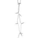 Luci a filo trasparente bianco caldo con alimentazione fissa - 48 LED - 0,5xh480x1