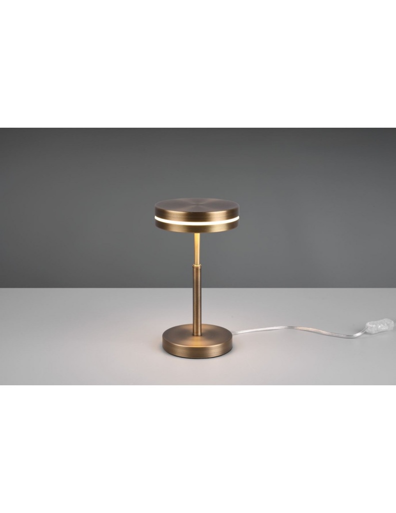 Lampada da Tavolo Moderna Disco Led Ottone Invecchiato