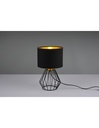 Lumetto Chuck Base Metallica Geometrica Paralume Nero E Oro Trio Lighting