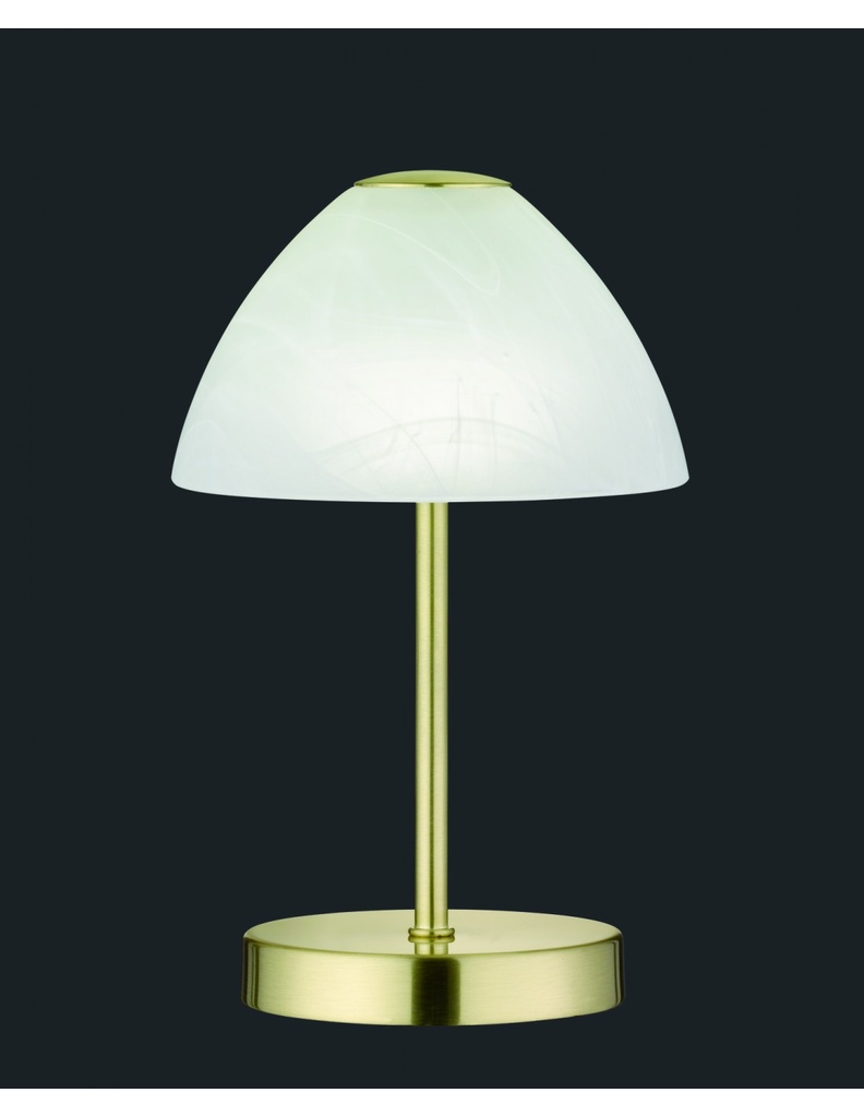 Lumetto Led Queen Dimmerabile Ottone Paralume Vetro Alabastro Trio Lighting