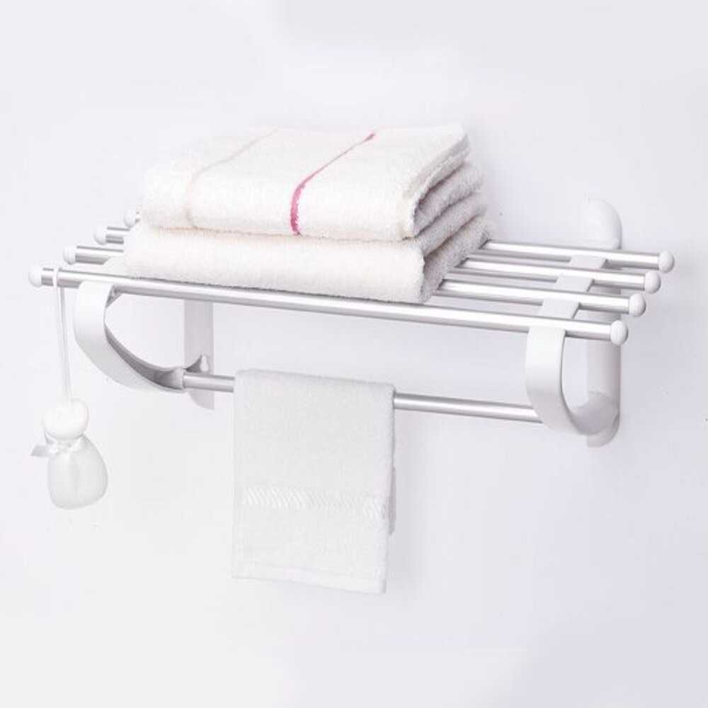 Mensola da bagno in alluminio bianco Dimensione 50 x 29.5 x 20 cm
