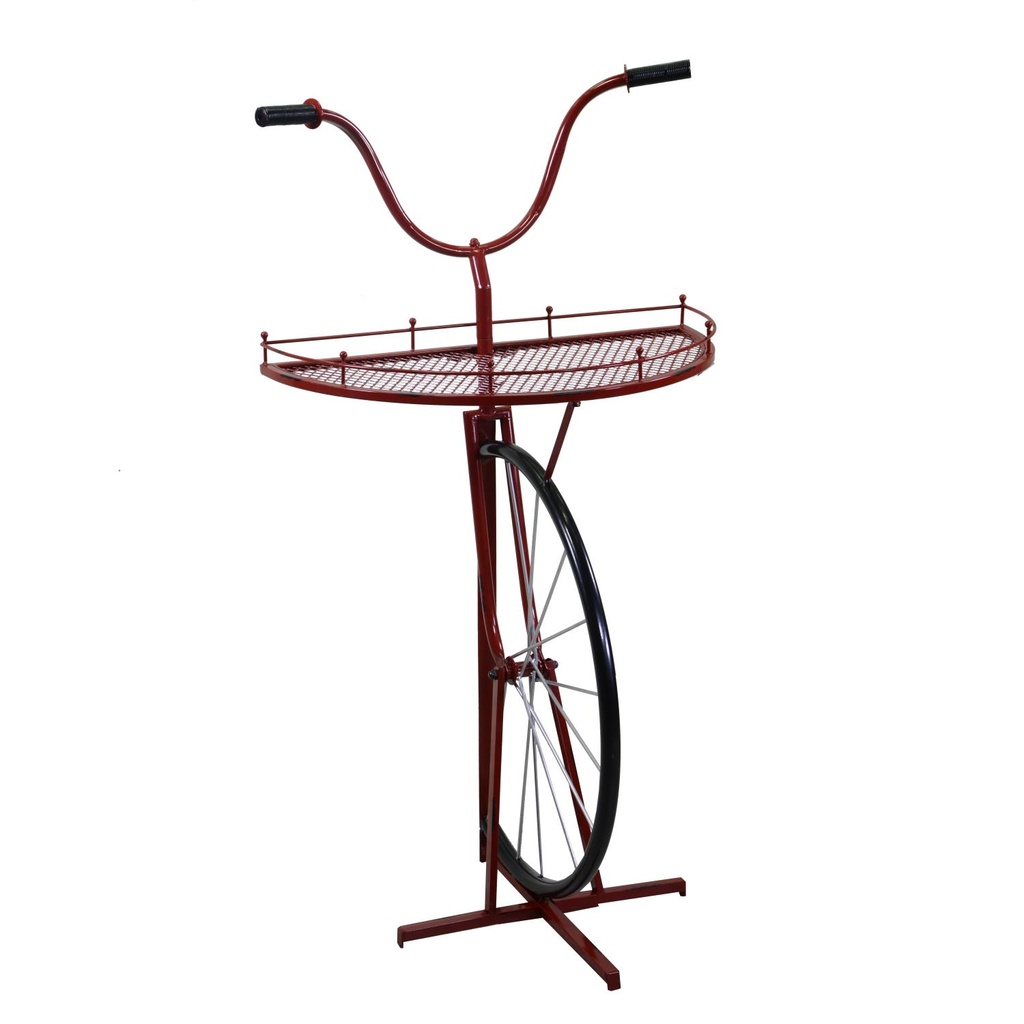 Mensola Design Metallo Bicicletta Rosso cm 64 x 33/38 x h81