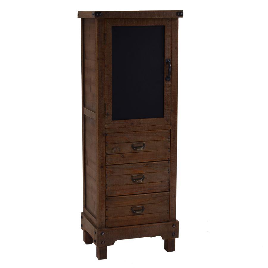 Mobile soggiorno cucina noce con anta lavagnetta 137x50x35 cm