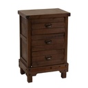 Mobile base con 3 cassetti noce country 50x35xh. 76 cm