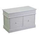 Mobiletto Eleonora cassapanca bianco con 2 cassetti 70x35h45