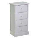 Mobiletto cassettiera bianco 4 cassetti 38x28x75 cm
