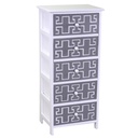 Mobile cassettiera bianco grigio con 5 cassetti - 40x29x90h cm