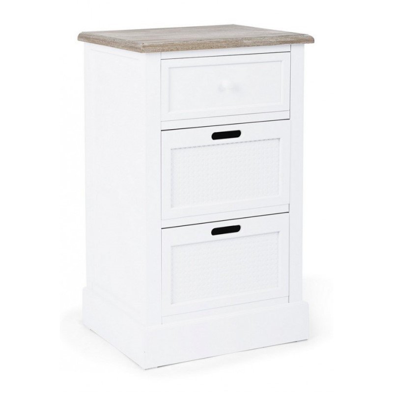 Mobiletto con Tre Cassetti Bianco DOROTEA 47,5x40x80 cm
