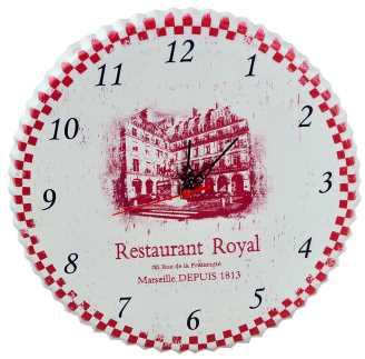 Orologio da ristorante royal kb-6783 Ø cm.33 x 4