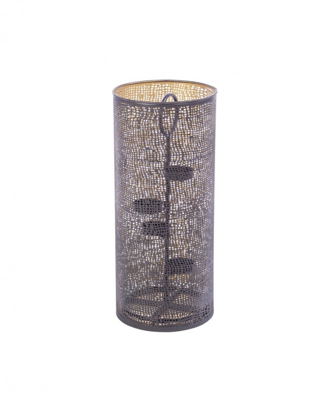 P.Tealight 4P Icelyn Nero-Oro