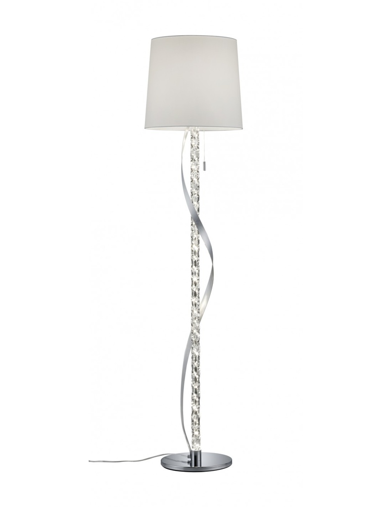 Piantana Cannes II Con Fusto Illuminato Led Cromo Trio Lighting