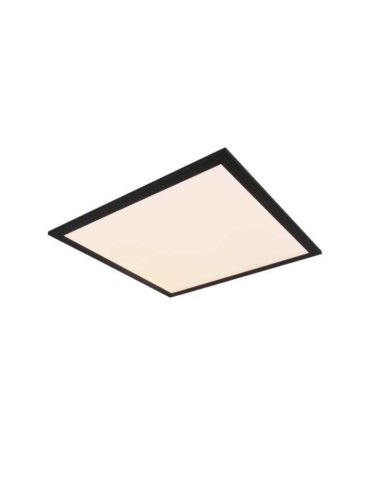 Plafoniera Quadrata Moderna Led Dimmer 18w Alpha Titanio