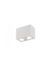 Plafoniera Biscuit Cubo Bianco 2 Spot Orientabili