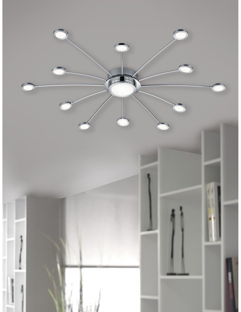 Plafoniera Moderna LED Dimmerabile Ø100 cm Cromo