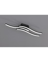 Plafoniera Moderna 3 Bacchette Ondulate Led 3000k Nero