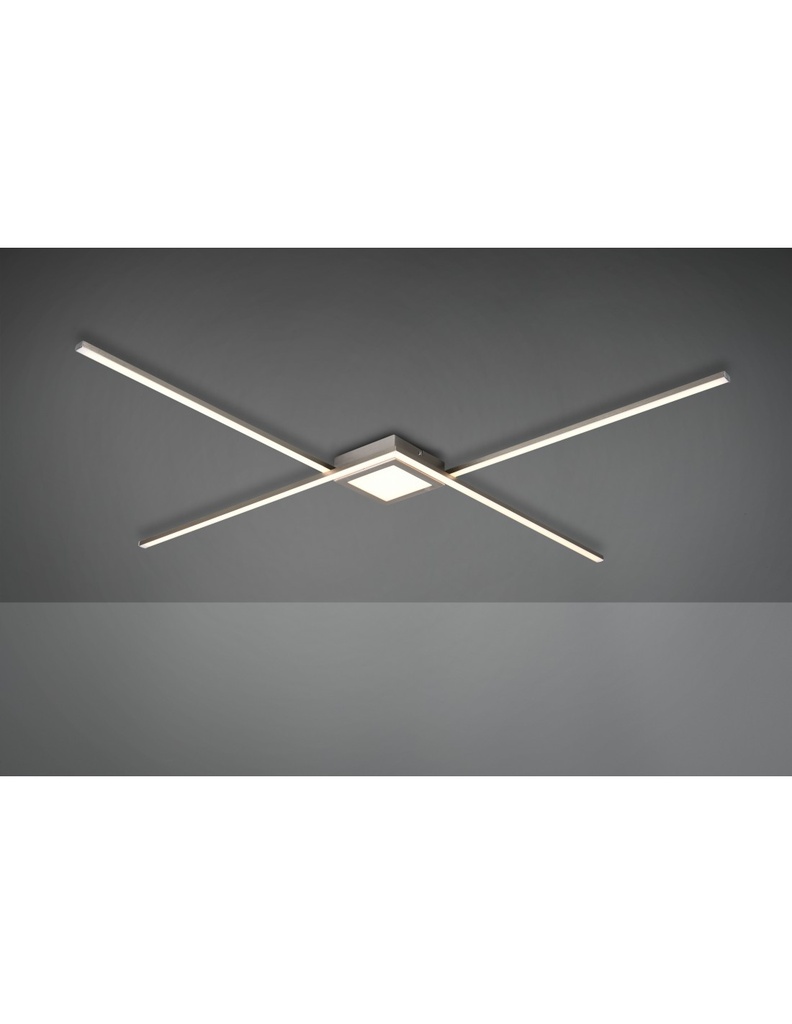 Plafoniera Oxford Bacchette Led X Nichel Opaco Trio Lighting