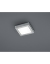 Plafoniera Quadrata Led Dimmerabile Nichel 18x18 cm