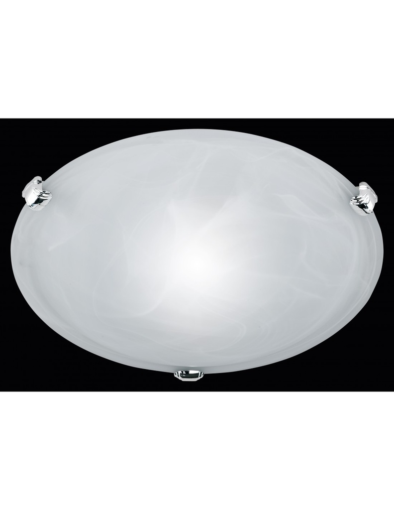 Plafoniera Rotonda Vetro Bianco Adrian Ø30 cm Trio Lighting