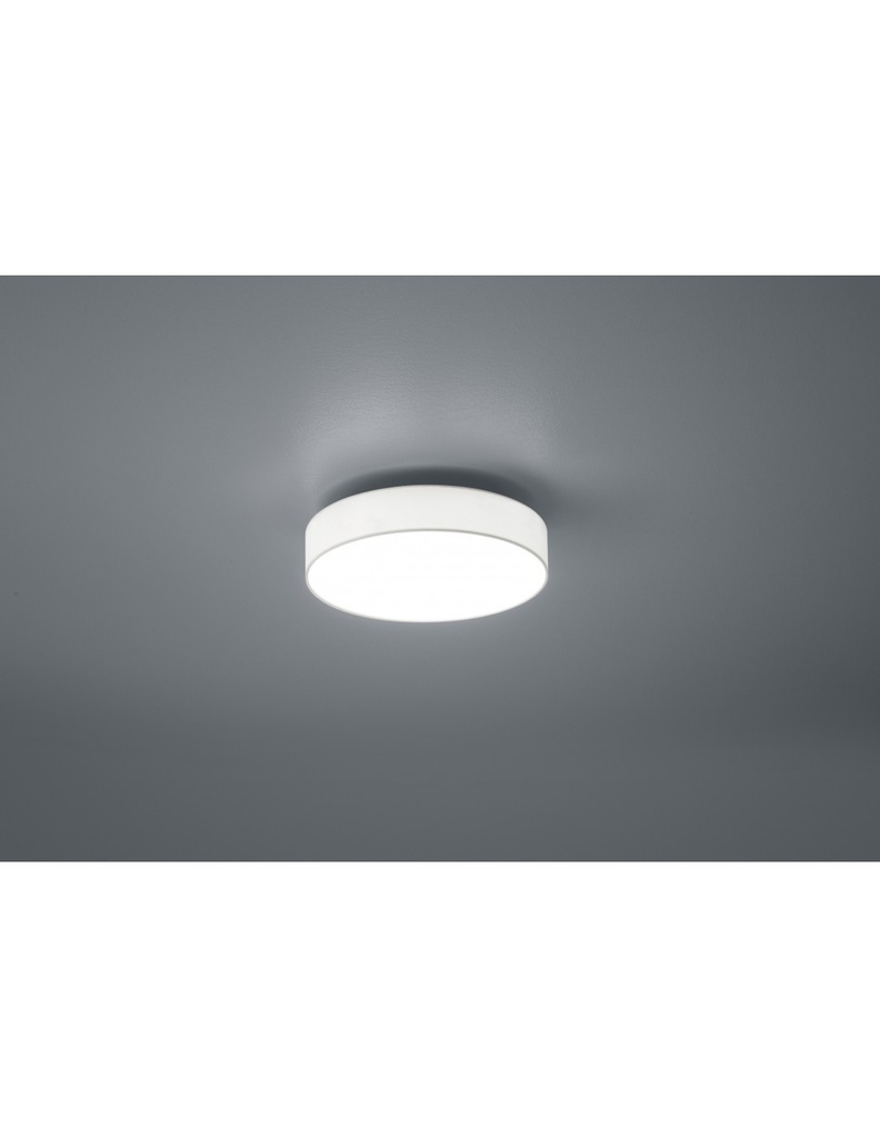 Plafoniera Soffitto Led Dimmer Cambio Colore Tessuto Bianco Ø30 cm