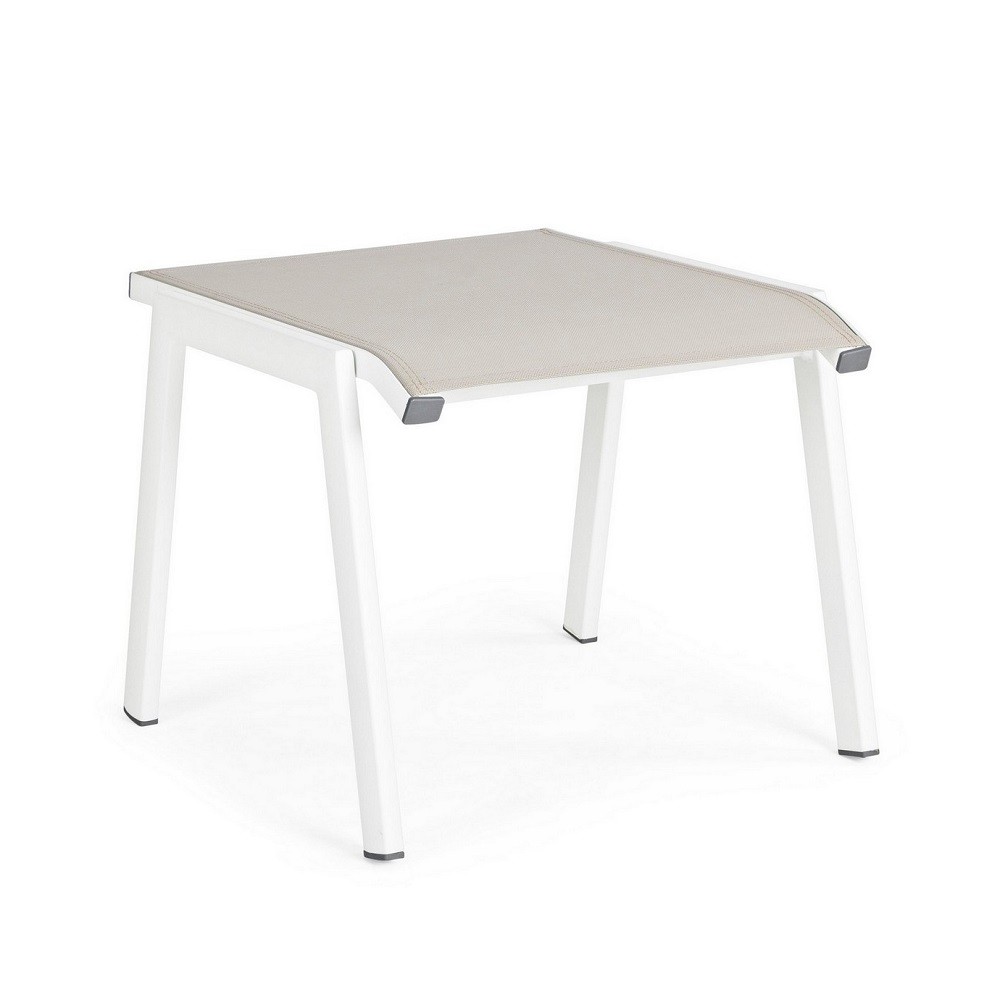 Poggiapiedi per arredo giardino in alluminio bianco Cruise 53 x 51 x 44 cm