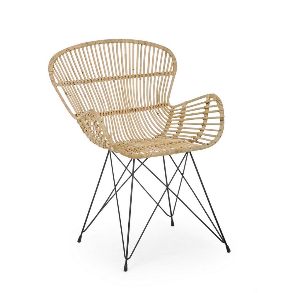 Poltrona Venturs in fibre stile naturale - Dimensioni: 62x68x85 cm