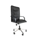 Poltrona direzionale ufficio Makam nera e base cromata