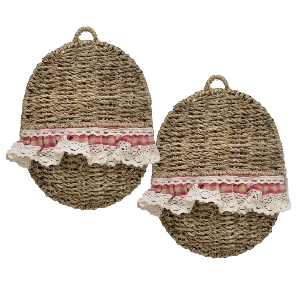 Portalettere Cordi 1-2 Devon Rosso Ovale 22x9x27 cm