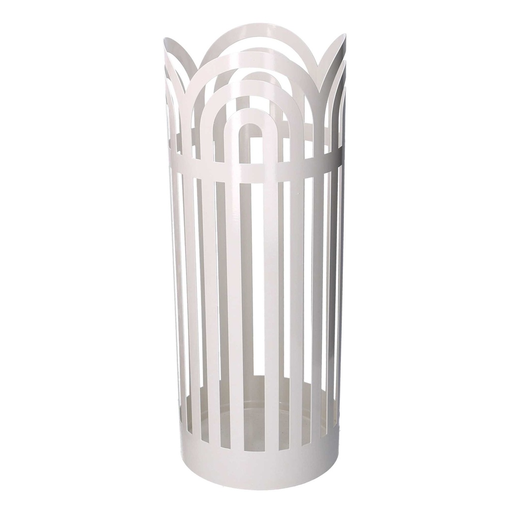 Portaombrelli Metallo Archi Bianco Tondo 19x19x49 cm