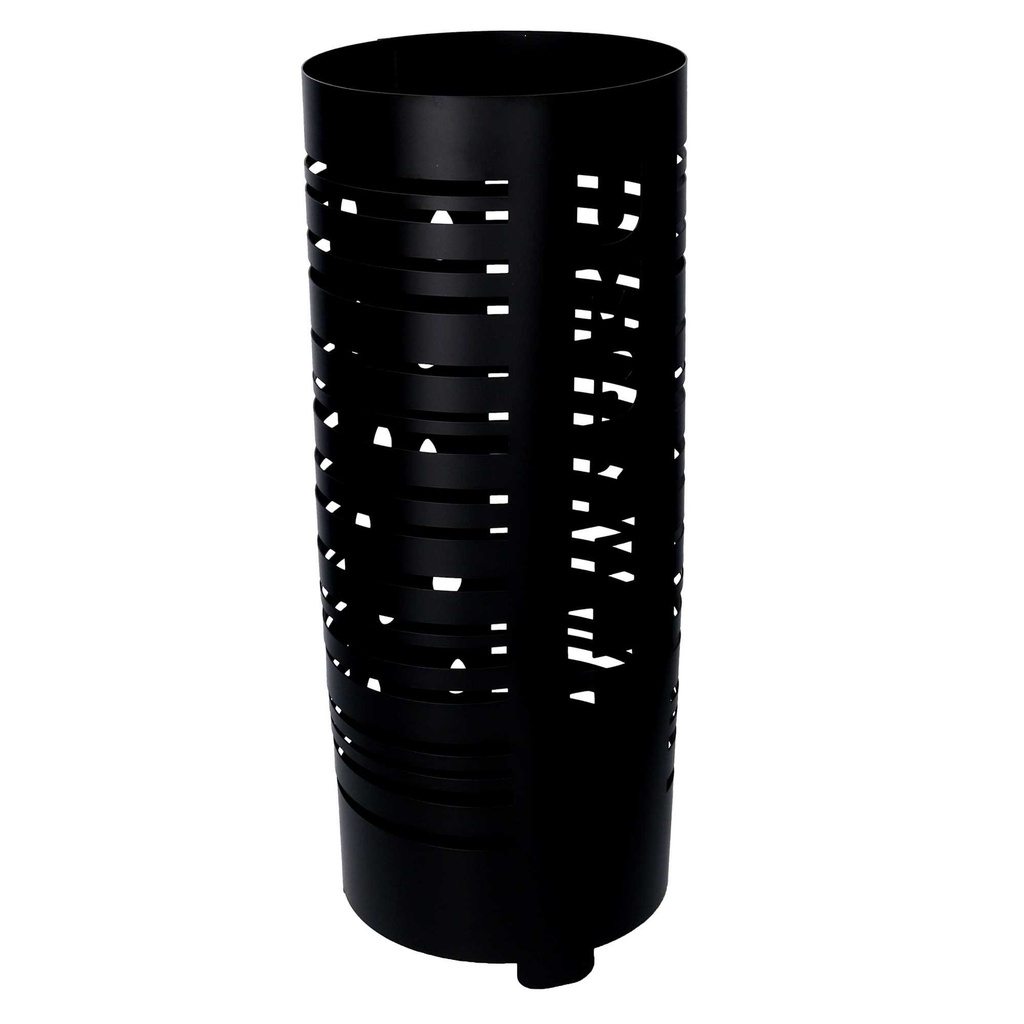 Portaombrelli in metallo con scritta Umbrella, colore nero, ø19cm x h49cm