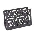 Portatovaglioli in metallo grigio con frecce rettangolare 14,5x4x10 cm