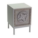 Portatutto in legno con cassetto quadrato 20x21x29 cm