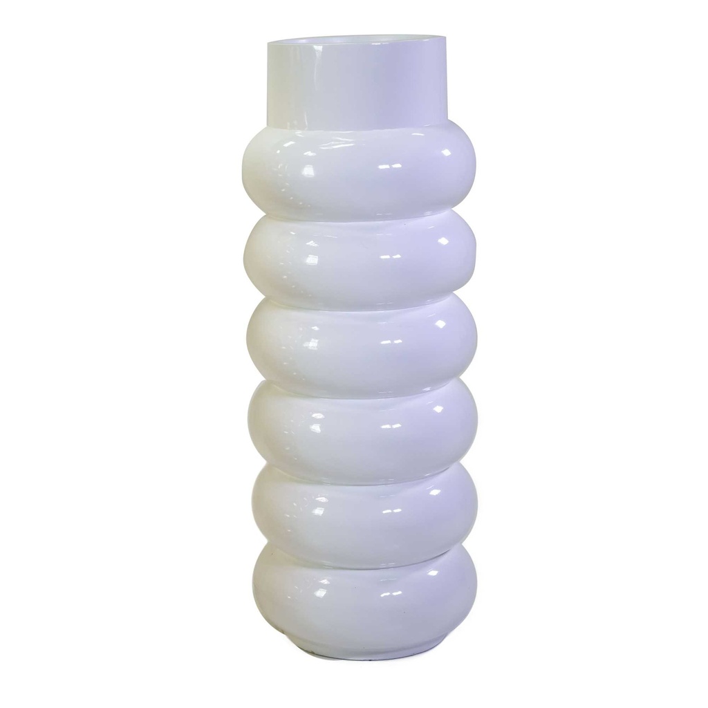 Portavaso in resina bianco lucido 45x120 cm