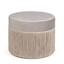 Pouf Leilani in velluto grigio chiaro D45 cm