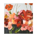 Quadro dipinto fiori 80x80x4 cm