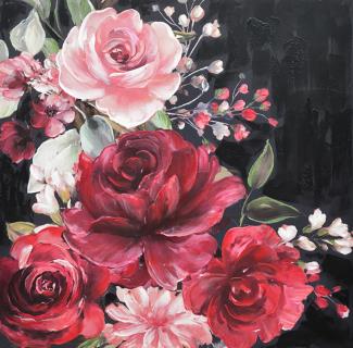 Quadro Legno Rosso 100x100x3 cm