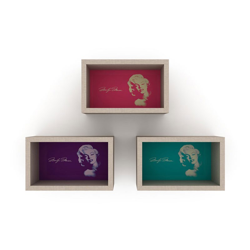 Quadro rettangolare Monroe decorazione murale   cm 36 x 18 x 22 h