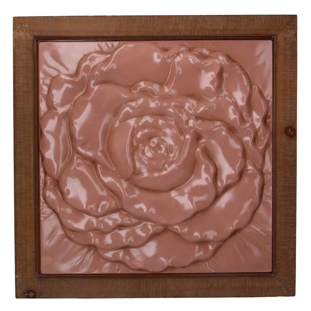 Quadro Rosa Hope OW-0639A - 48x48x3 cm