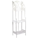 Scaffale in metallo bianco con 3 ripiani - Dimensioni: 35x31x124 cm