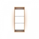 Scarpiera slim bambu  bianco  cm 50x15x124 h