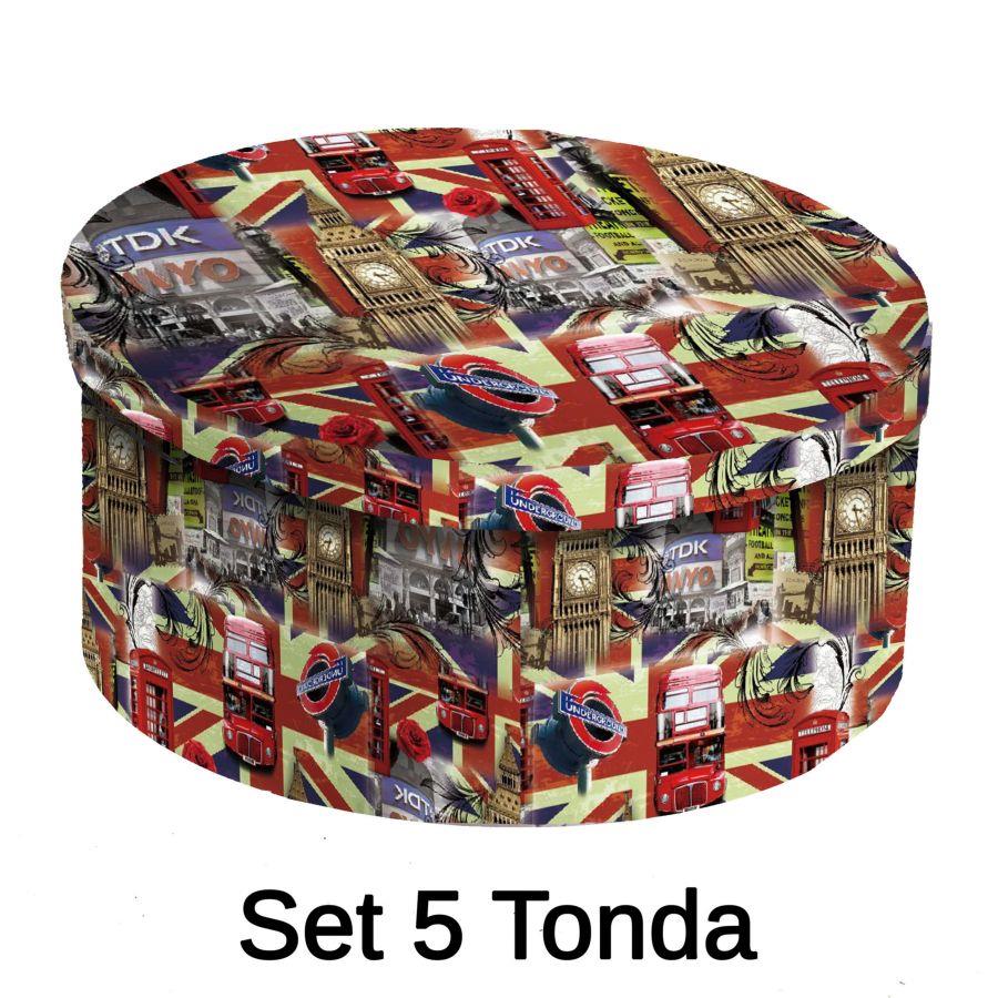 Scatola Cartone Multicolor London 40,5x17,8 cm - Perfetta per l'Arredamento