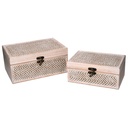 Scatola rettangolare in legno sbiancato 1-2 cm30x20h14