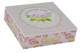 Scatola portathe salon de the cm. 24 x 24 h 7