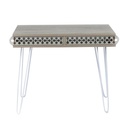 Scrivania Ilia piedi in metallo bianco e piano rovere 96x51x75 HMT190642