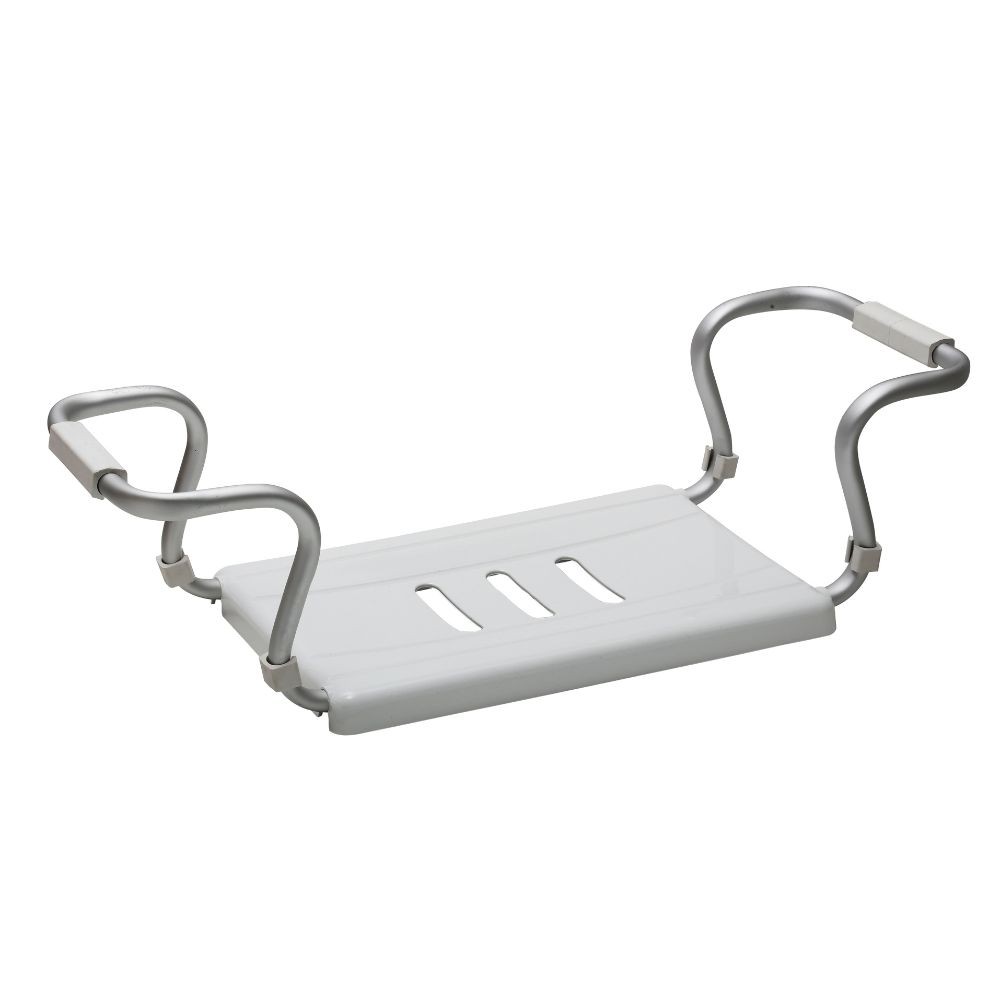 Sedile per vasca regolabile per disabili in alluminio bianco  19x26x65.5 cm