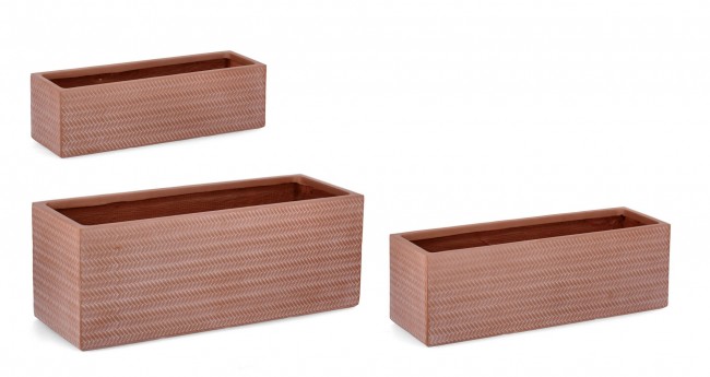 Set3 Vaso Tressage Rett Terracotta