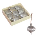 Sfera Metallo Argento 8pz cm12x12h3